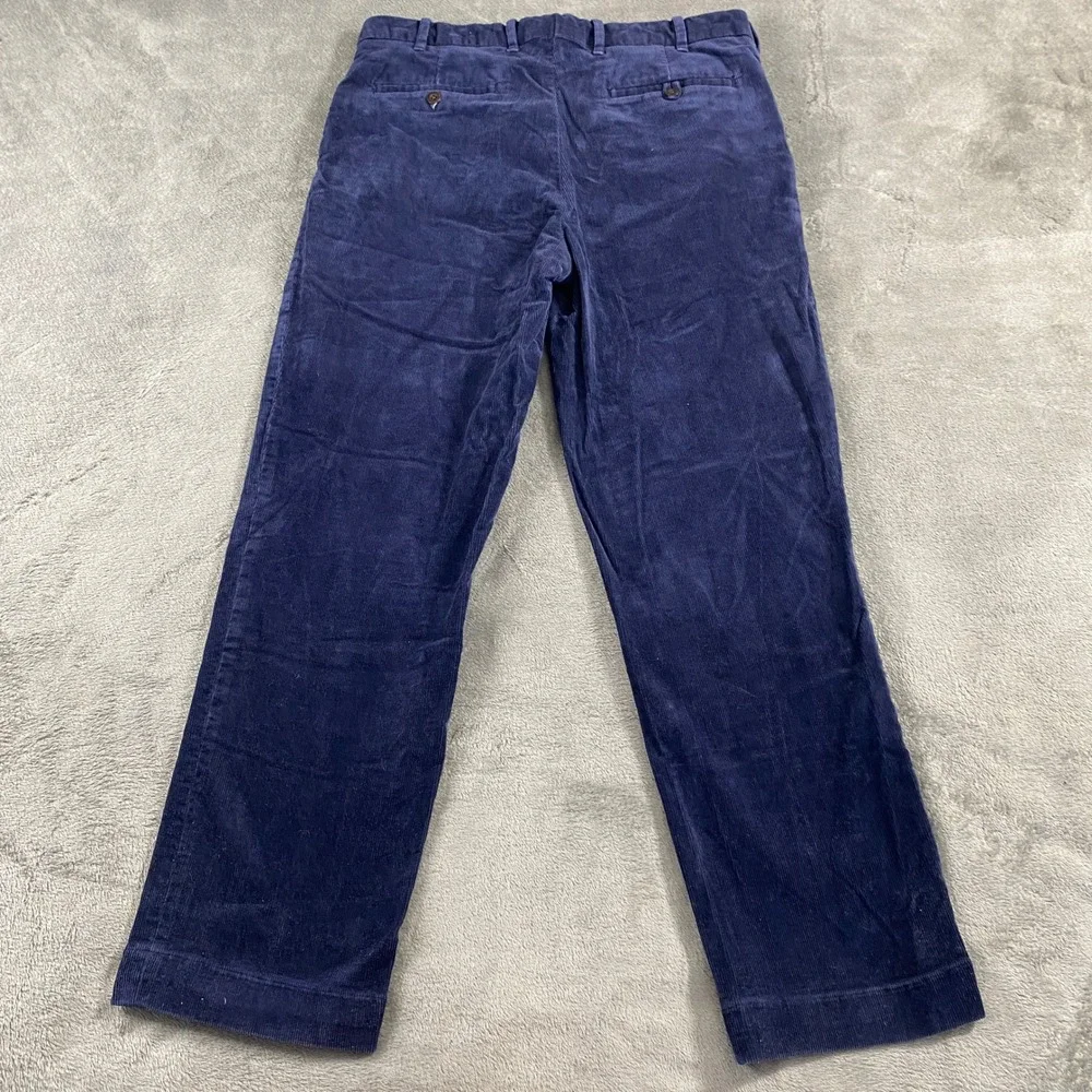 Polo Golf Ralph Lauren Pants Mens 34/30 Navy Blue Corduroy Straight Leg Trousers